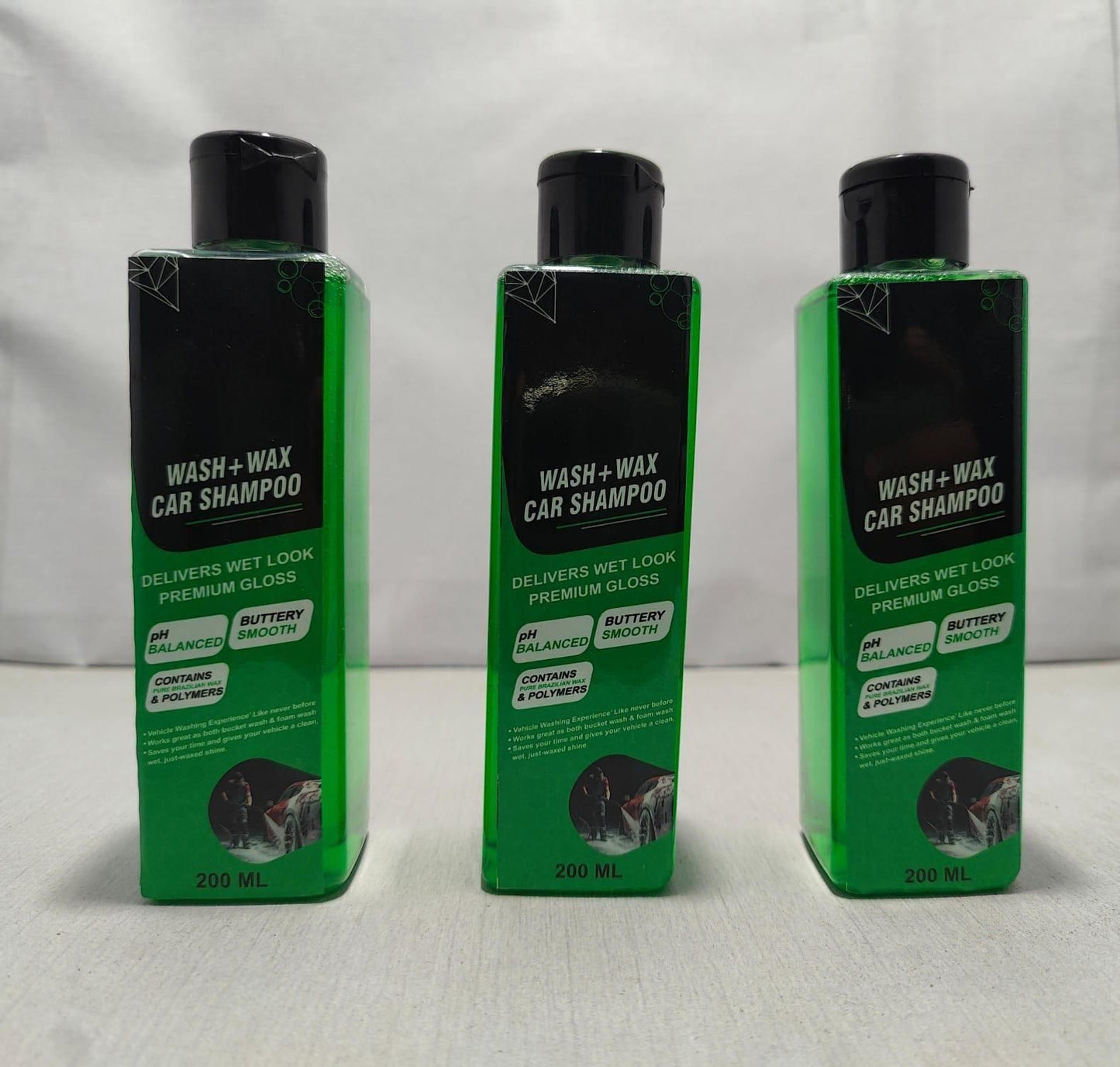 Wash and Wax Car Shampoo 200ml [Pack Of 3]