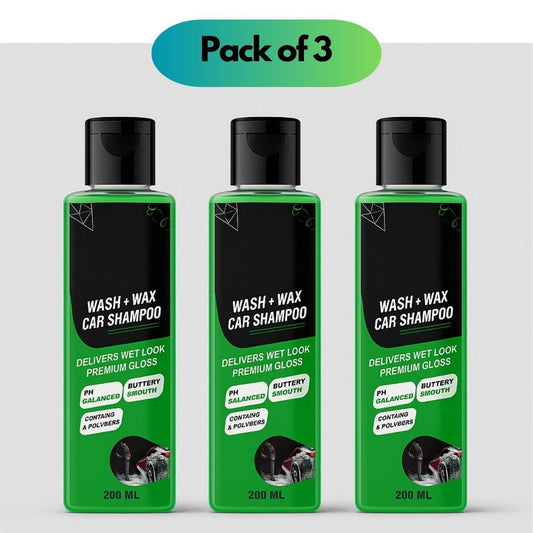 Wash and Wax Car Shampoo 200ml [Pack Of 3]